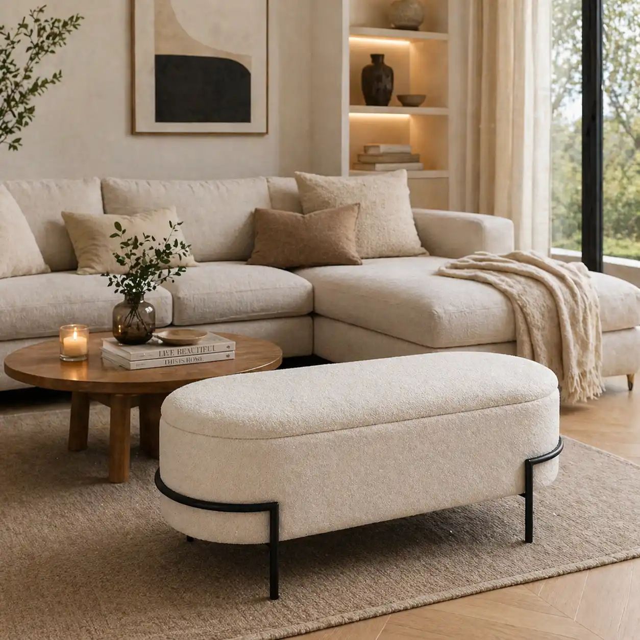 Pouf de rangement NORA – vue 3