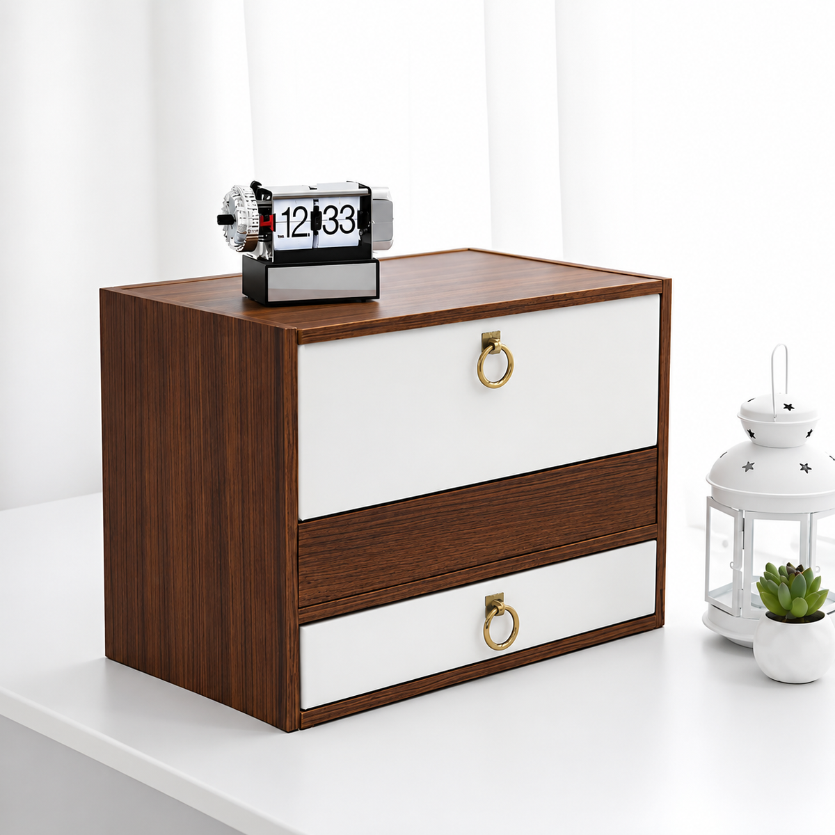 Boîte de rangement cosmétique avec miroir – vue 3