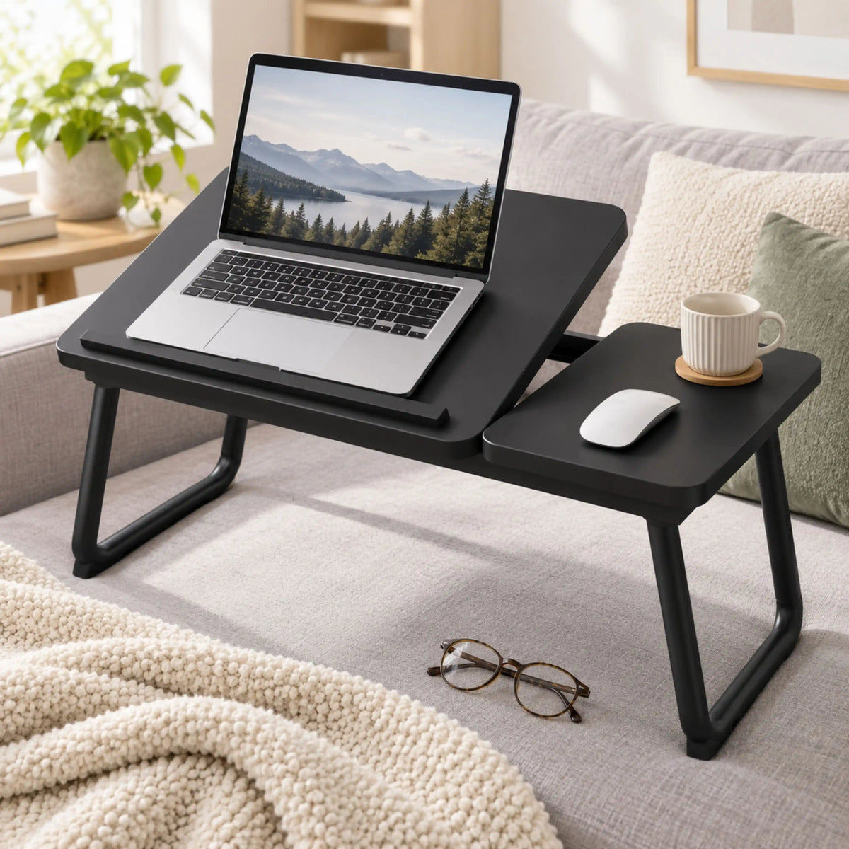 Table de Lit Inclinable pour Ordinateur – Noir