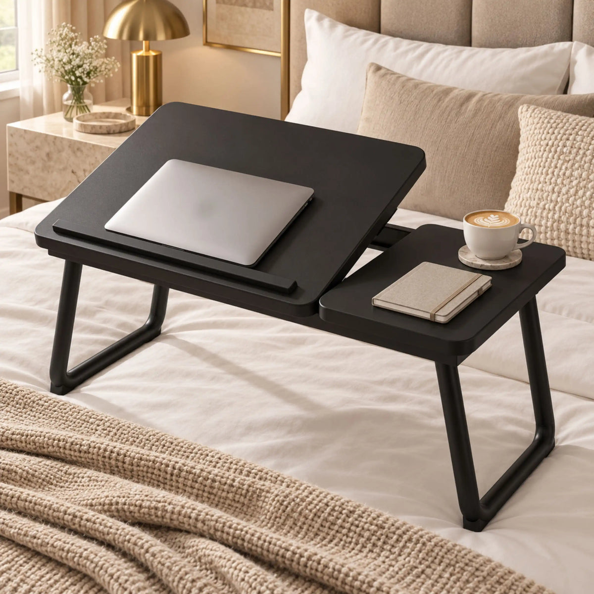 Table de Lit Inclinable pour Ordinateur – Noir