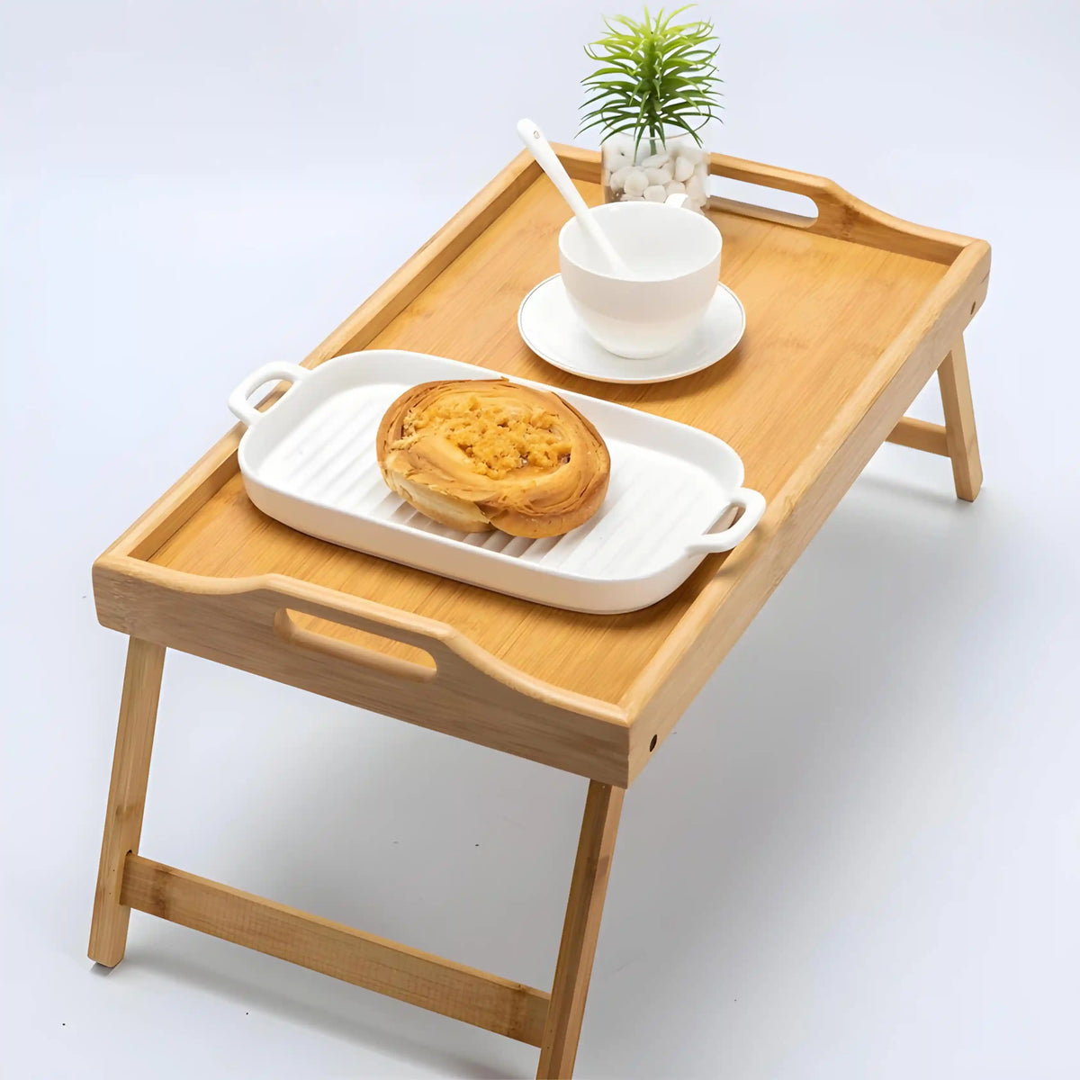 Table pliable en bambou – vue 2
