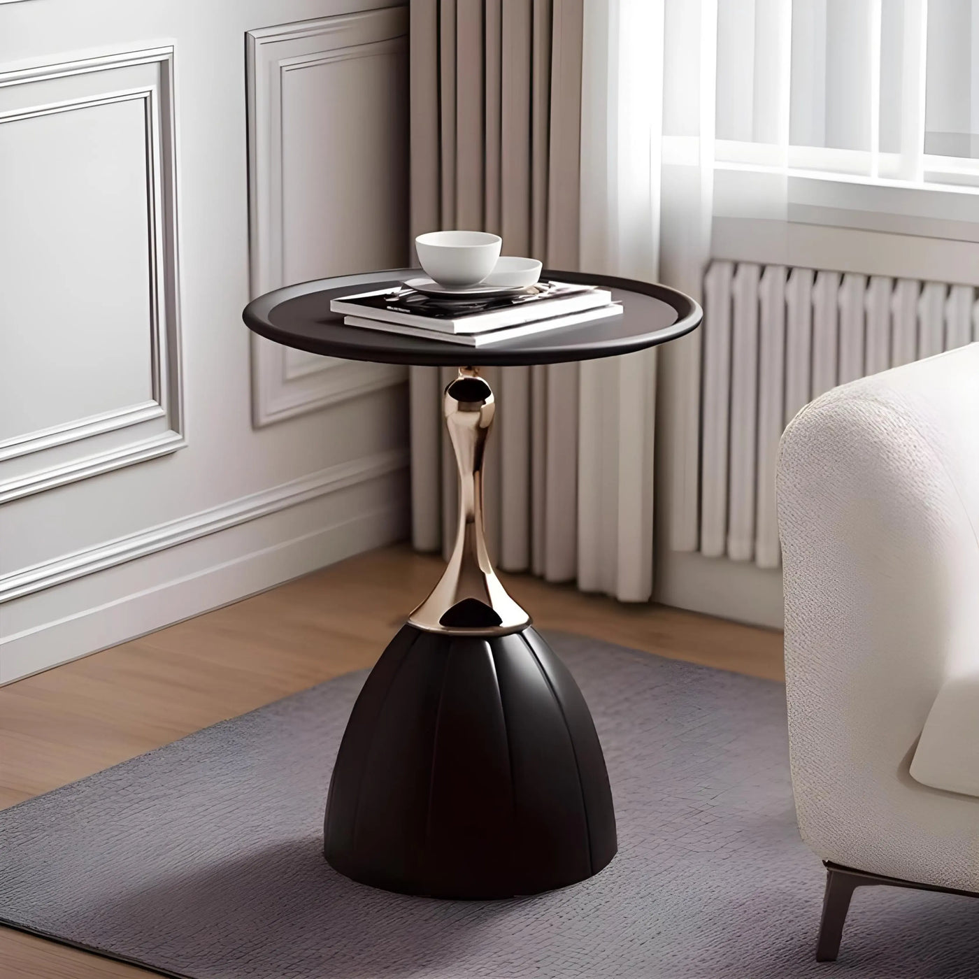 Table de café NOEA noir et doré