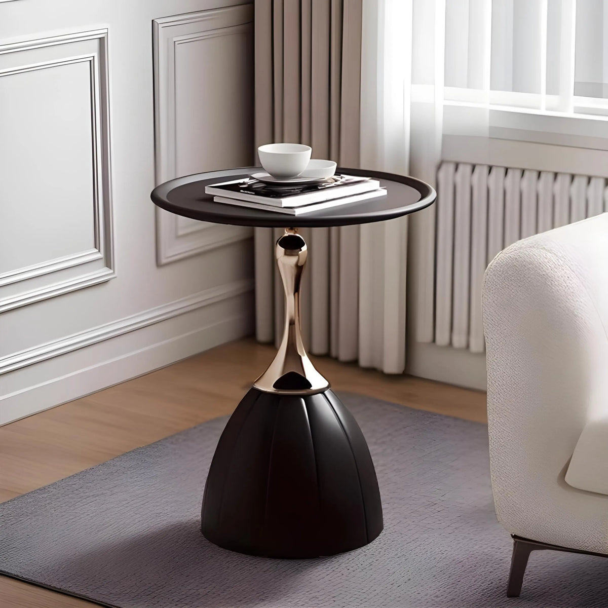 Table de café NOEA noir et doré