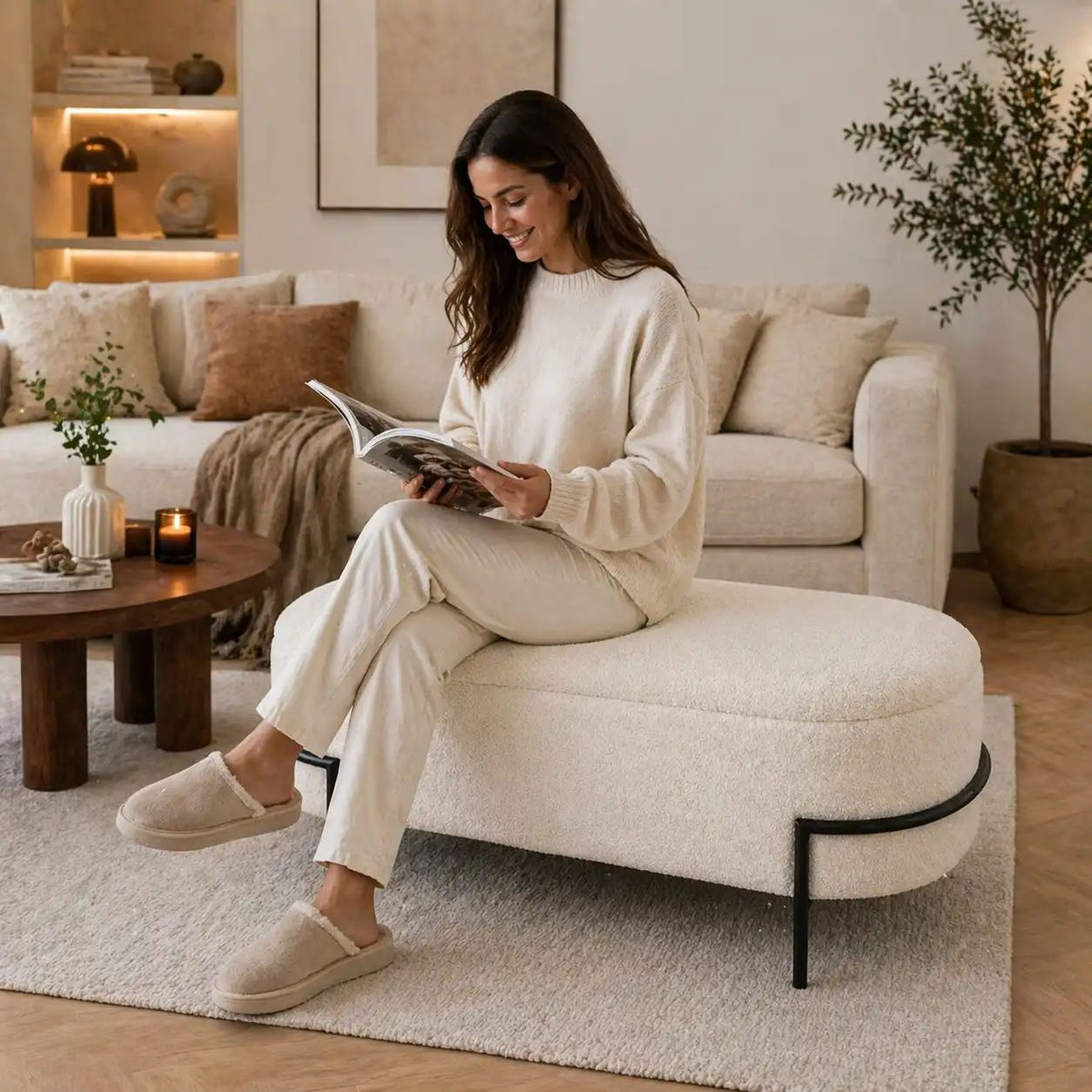 Pouf de rangement NORA – vue 2
