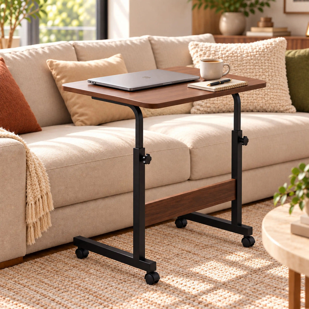 Table Multifonction Mobile 60x40 cm – Hauteur Réglable
