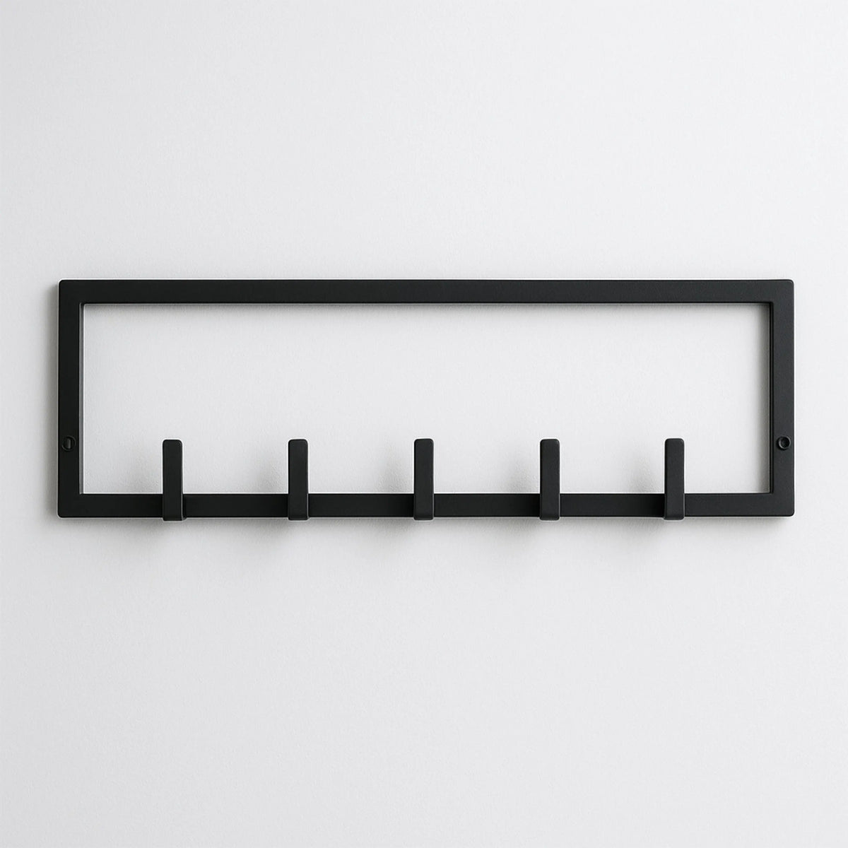 Porte Manteau Mural 6 Crochets Metal Epoxy Noir