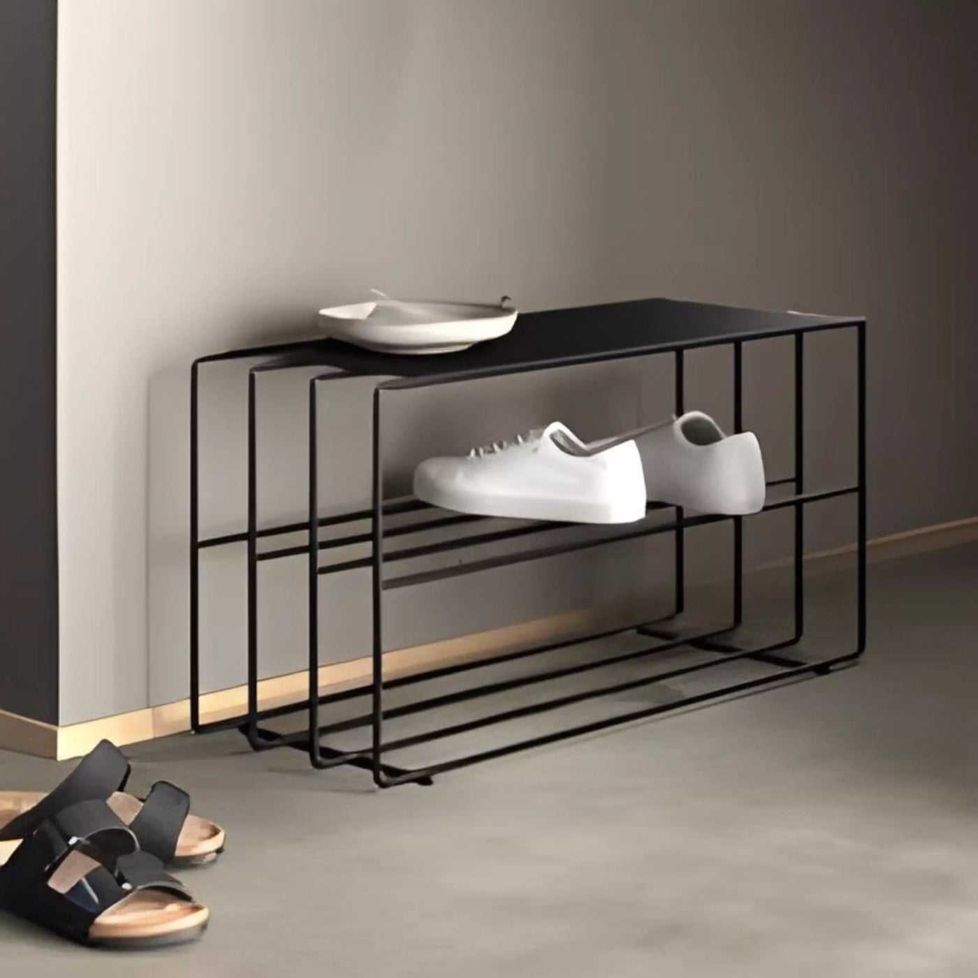 Porte chaussures Metal Noir